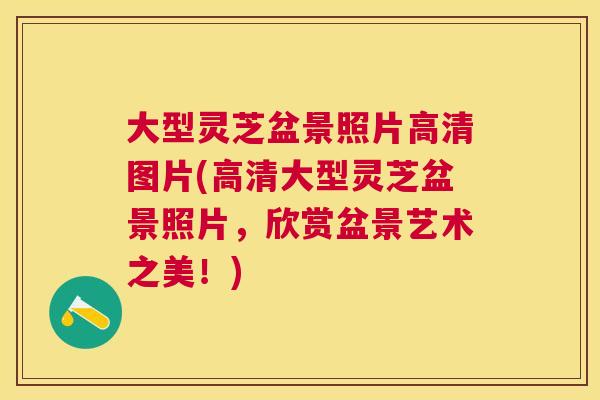 大型灵芝盆景照片高清图片(高清大型灵芝盆景照片，欣赏盆景艺术之美！)