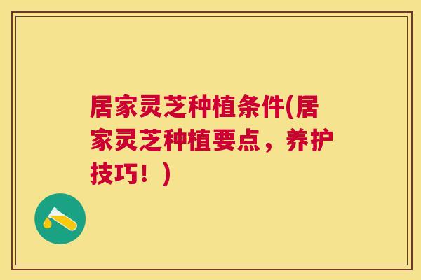 居家灵芝种植条件(居家灵芝种植要点，养护技巧！)
