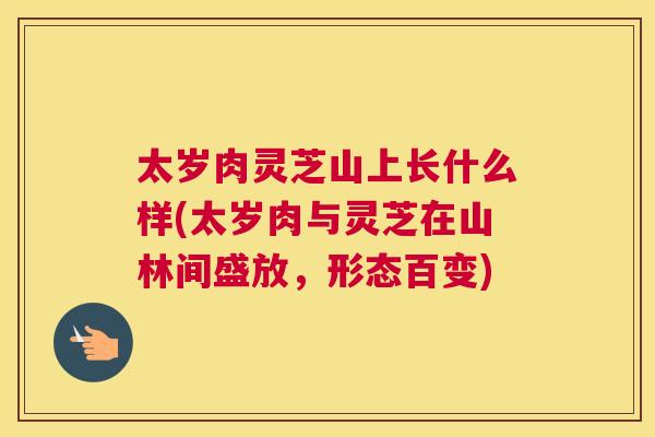 太岁肉灵芝山上长什么样(太岁肉与灵芝在山林间盛放，形态百变)