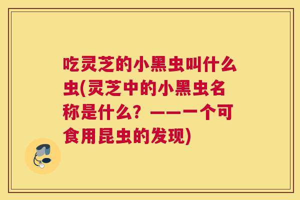 吃灵芝的小黑虫叫什么虫(灵芝中的小黑虫名称是什么？——一个可食用昆虫的发现)