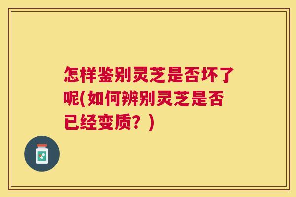 怎样鉴别灵芝是否坏了呢(如何辨别灵芝是否已经变质？)