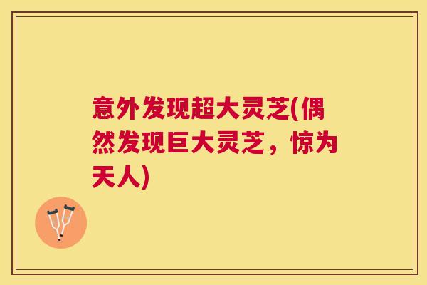 意外发现超大灵芝(偶然发现巨大灵芝，惊为天人)