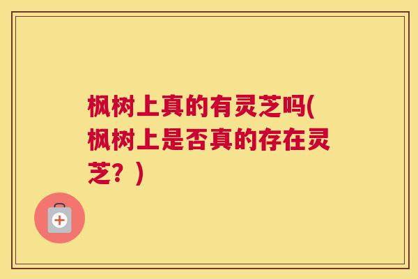 枫树上真的有灵芝吗(枫树上是否真的存在灵芝？)