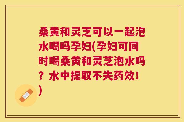 桑黄和灵芝可以一起泡水喝吗孕妇(孕妇可同时喝桑黄和灵芝泡水吗？水中提取不失药效！)