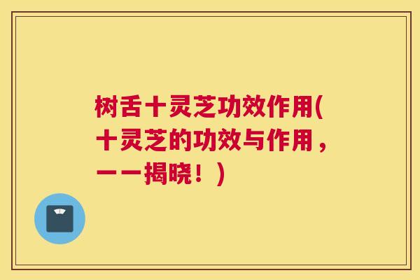 树舌十灵芝功效作用(十灵芝的功效与作用，一一揭晓！)