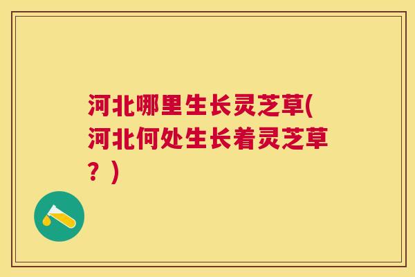 河北哪里生长灵芝草(河北何处生长着灵芝草？)