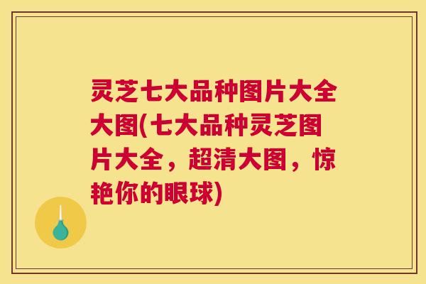 灵芝七大品种图片大全大图(七大品种灵芝图片大全，超清大图，惊艳你的眼球)