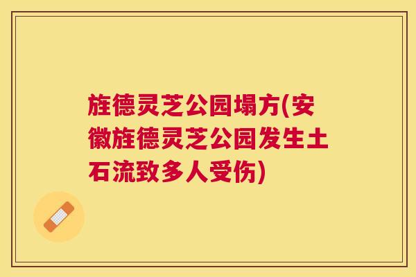 旌德灵芝公园塌方(安徽旌德灵芝公园发生土石流致多人受伤)