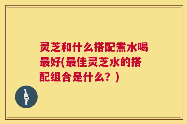 灵芝和什么搭配煮水喝最好(最佳灵芝水的搭配组合是什么？)