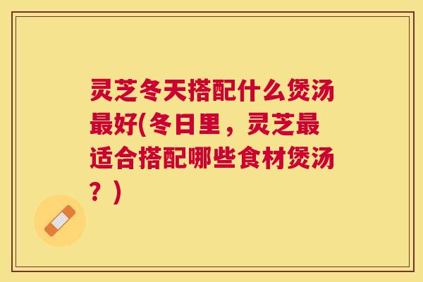灵芝冬天搭配什么煲汤最好(冬日里，灵芝最适合搭配哪些食材煲汤？)