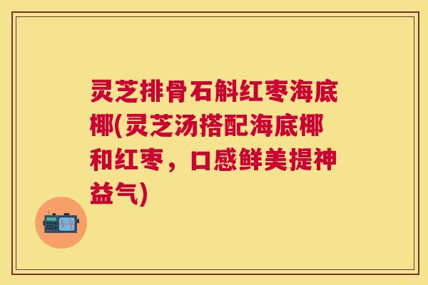 灵芝排骨石斛红枣海底椰(灵芝汤搭配海底椰和红枣，口感鲜美提神益气)