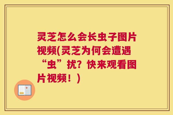 灵芝怎么会长虫子图片视频(灵芝为何会遭遇“虫”扰？快来观看图片视频！)