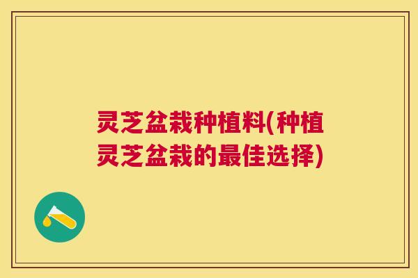 灵芝盆栽种植料(种植灵芝盆栽的佳选择) 灵芝盆栽种植料(种植灵芝盆栽的佳选择)