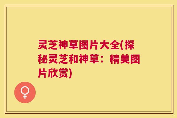 灵芝神草图片大全(探秘灵芝和神草：精美图片欣赏)