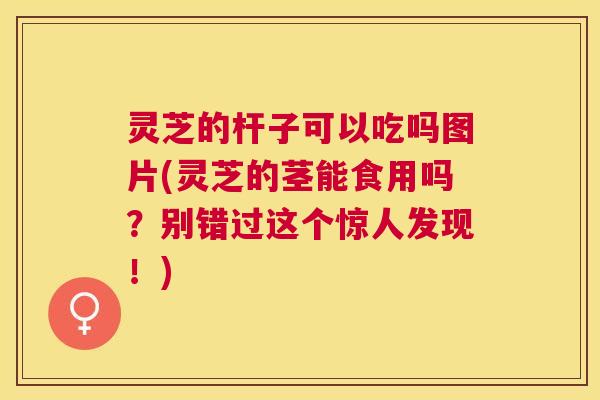 灵芝的杆子可以吃吗图片(灵芝的茎能食用吗？别错过这个惊人发现！)