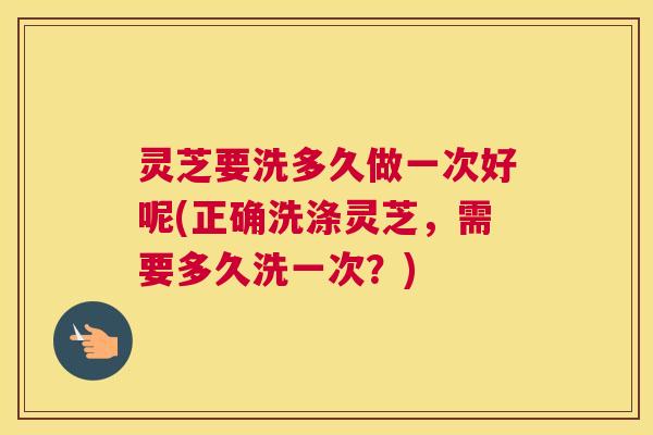 灵芝要洗多久做一次好呢(正确洗涤灵芝，需要多久洗一次？)