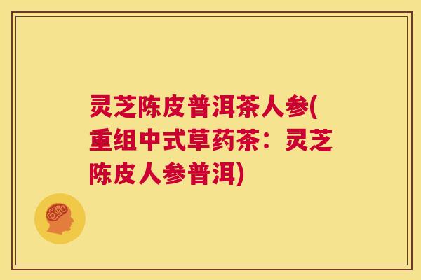 灵芝陈皮普洱茶人参(重组中式草药茶:灵芝陈皮人参普洱) 灵芝陈皮普洱茶人参(重组中式草药茶:灵芝陈皮人参普洱)