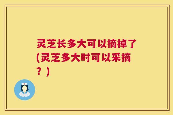 灵芝长多大可以摘掉了(灵芝多大时可以采摘？)