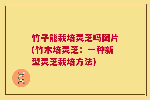 竹子能栽培灵芝吗图片(竹木培灵芝:一种新型灵芝栽培方法) 竹子能栽培灵芝吗图片(竹木培灵芝:一种新型灵芝栽培方法)