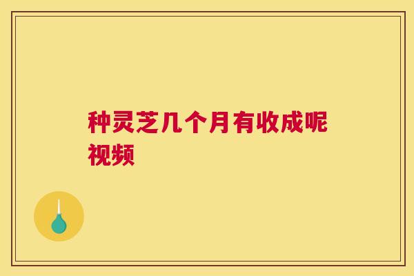 种灵芝几个月有收成呢视频 种灵芝几个月有收成呢视频