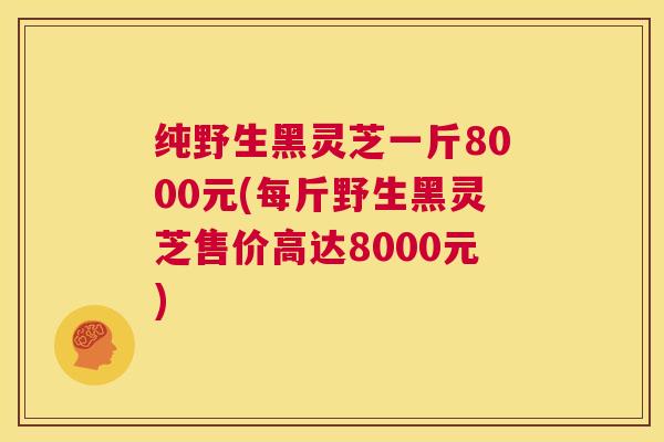 纯野生黑灵芝一斤8000元(每斤野生黑灵芝售价高达8000元)