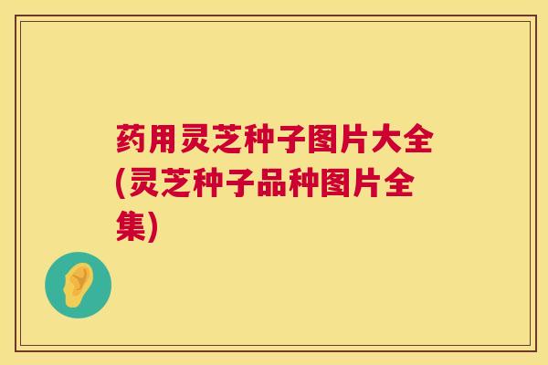 药用灵芝种子图片大全(灵芝种子品种图片全集)