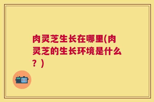 肉灵芝生长在哪里(肉灵芝的生长环境是什么？)