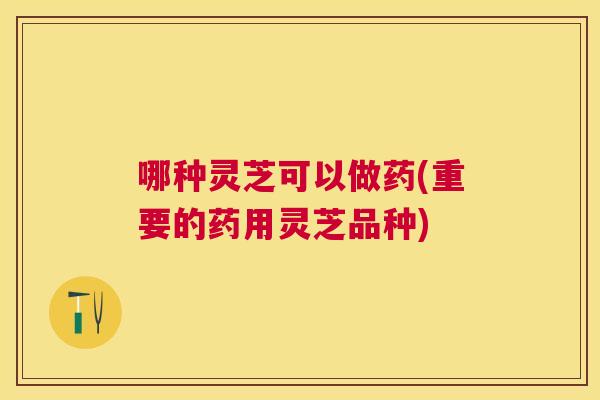 哪种灵芝可以做药(重要的药用灵芝品种)