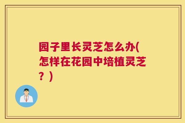 园子里长灵芝怎么办(怎样在花园中培植灵芝？)