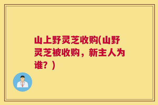 山上野灵芝收购(山野灵芝被收购，新主人为谁？)