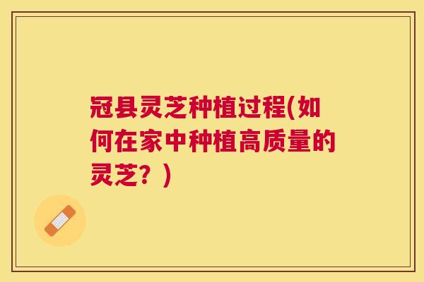 冠县灵芝种植过程(如何在家中种植高质量的灵芝？)