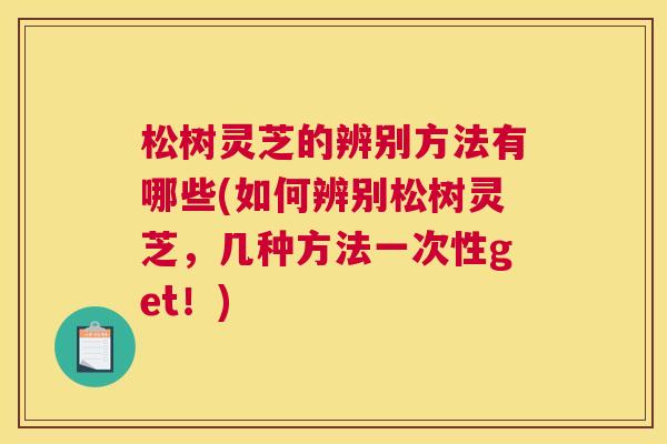松树灵芝的辨别方法有哪些(如何辨别松树灵芝，几种方法一次性get！)