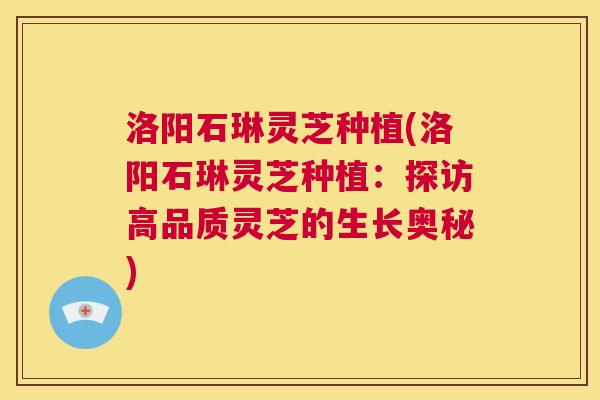 洛阳石琳灵芝种植(洛阳石琳灵芝种植：探访高品质灵芝的生长奥秘)