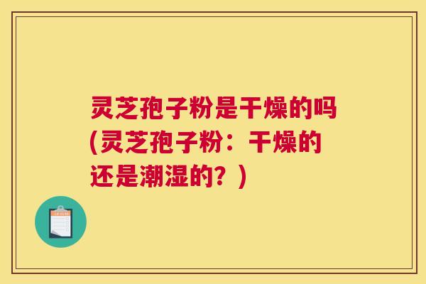 灵芝孢子粉是干燥的吗(灵芝孢子粉：干燥的还是潮湿的？)