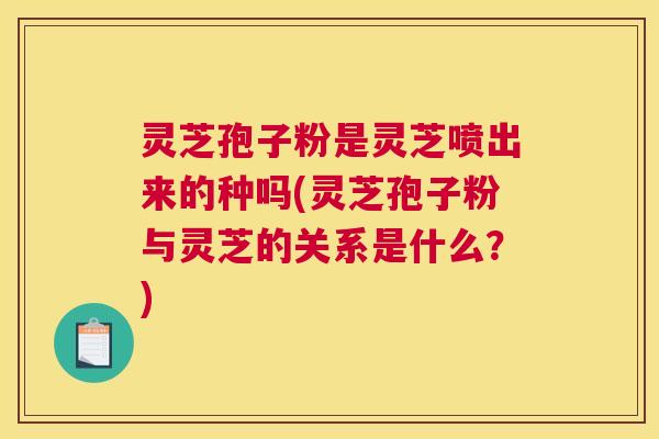 灵芝孢子粉是灵芝喷出来的种吗(灵芝孢子粉与灵芝的关系是什么？)