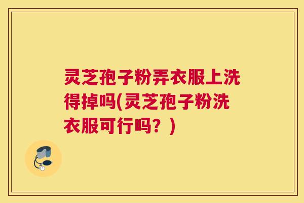 灵芝孢子粉弄衣服上洗得掉吗(灵芝孢子粉洗衣服可行吗?) 灵芝孢子粉弄衣服上洗得掉吗(灵芝孢子粉洗衣服可行吗?)