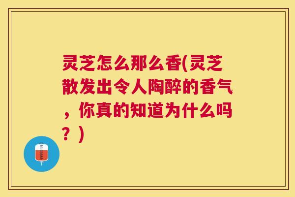 灵芝怎么那么香(灵芝散发出令人陶醉的香气,你真的知道为什么吗?) 灵芝怎么那么香(灵芝散发出令人陶醉的香气,你真的知道为什么吗?)