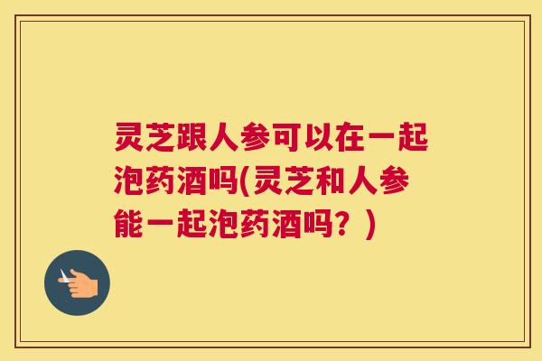 灵芝跟人参可以在一起泡药酒吗(灵芝和人参能一起泡药酒吗?) 灵芝跟人参可以在一起泡药酒吗(灵芝和人参能一起泡药酒吗?)