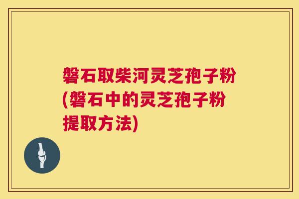 磐石取柴河灵芝孢子粉(磐石中的灵芝孢子粉提取方法)