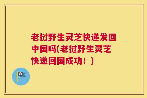 老挝野生灵芝快递发回中国吗(老挝野生灵芝快递回国成功！)
