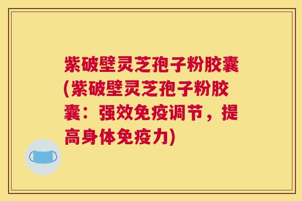 紫破壁灵芝孢子粉胶囊(紫破壁灵芝孢子粉胶囊：强效免疫调节，提高身体免疫力)