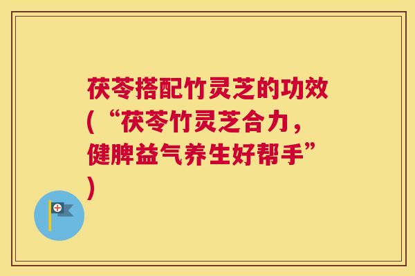 茯苓搭配竹灵芝的功效(“茯苓竹灵芝合力，健脾益气养生好帮手”)