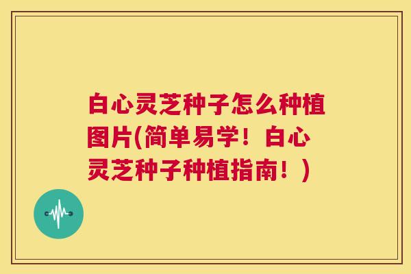 白心灵芝种子怎么种植图片(简单易学！白心灵芝种子种植指南！)