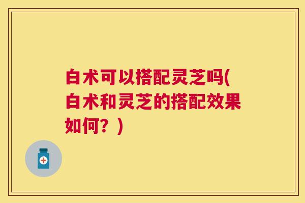 白术可以搭配灵芝吗(白术和灵芝的搭配效果如何？)