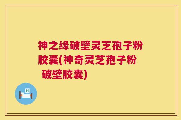 神之缘破壁灵芝孢子粉胶囊(神奇灵芝孢子粉 破壁胶囊)