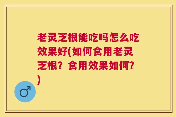 老灵芝根能吃吗怎么吃效果好(如何食用老灵芝根？食用效果如何？)