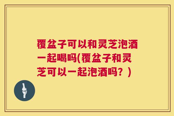 覆盆子可以和灵芝泡酒一起喝吗(覆盆子和灵芝可以一起泡酒吗？)