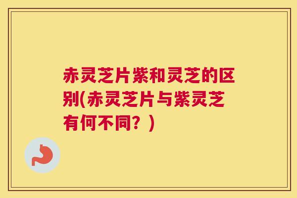 赤灵芝片紫和灵芝的区别(赤灵芝片与紫灵芝有何不同？)