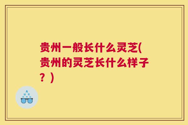 贵州一般长什么灵芝(贵州的灵芝长什么样子？)