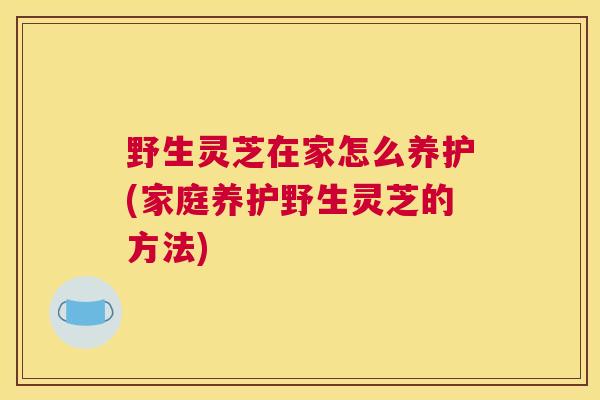 野生灵芝在家怎么养护(家庭养护野生灵芝的方法)